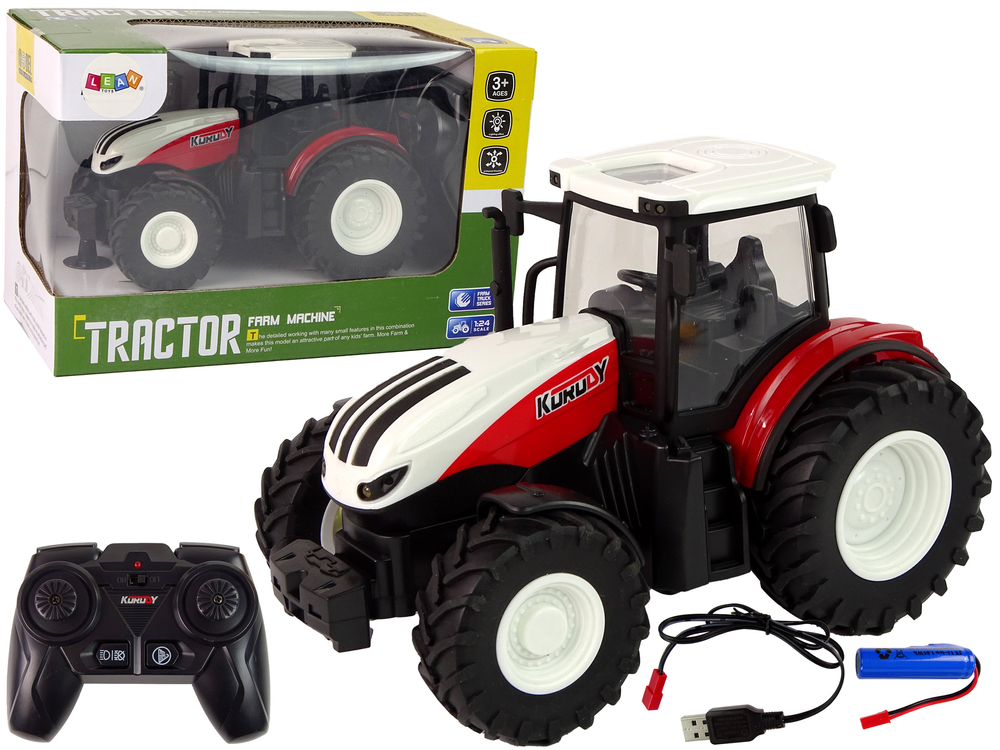 mamido  Traktor 1:24 diaľkovo ovládaný RC s ovládačom farma