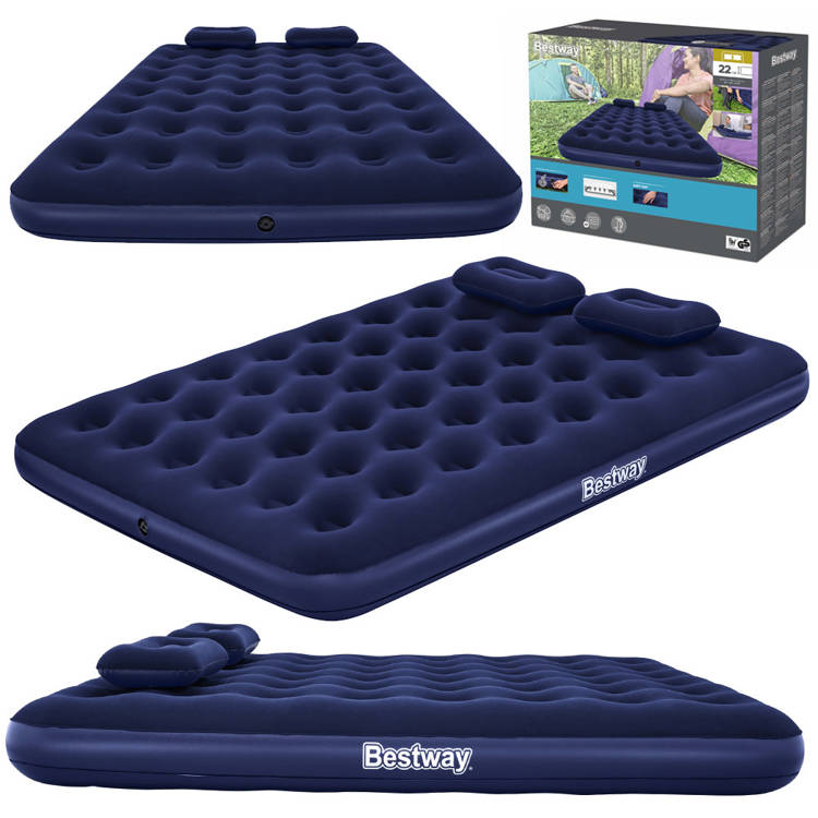 mamido Bestway nafukovací velúrový matrac 203x152 cm
