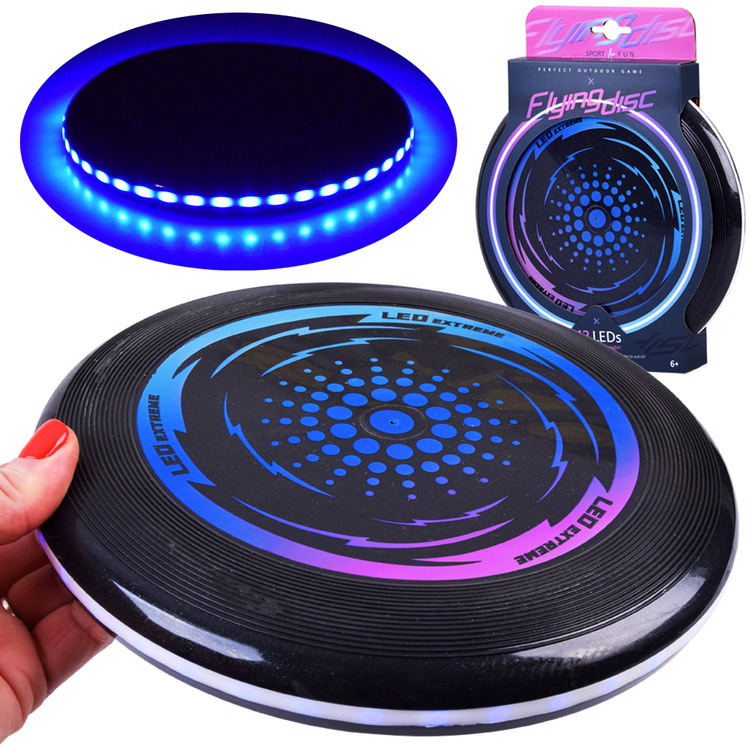 mamido Lietajúci svietiaci LED disk UFO 23 cm na hádzanie a zábavu
