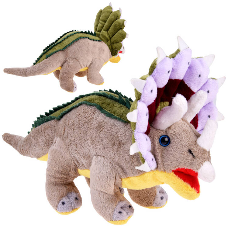 mamido Plyšová hračka Triceratops 30 cm dinosaurus