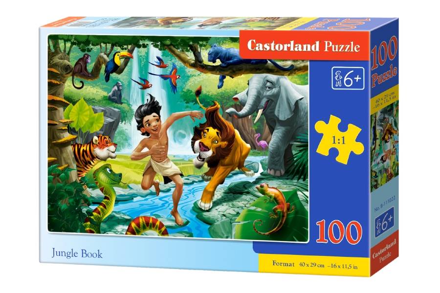 Puzzle 100 dielikov Kniha džunglí