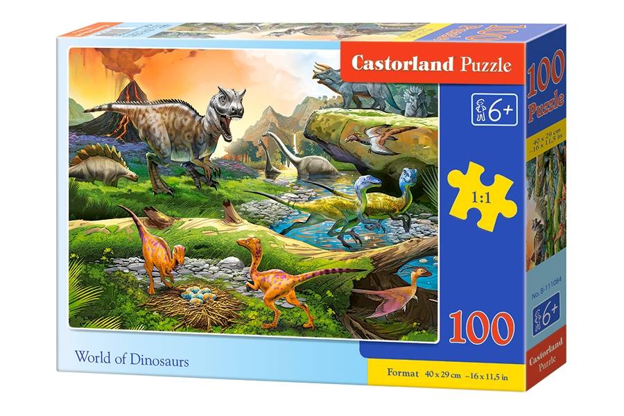 Puzzle 100 dielikov Svet dinosaurov