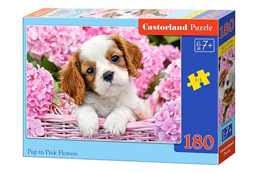 mamido Puzzle 180 dielikov Šteňa v ružových kvetoch