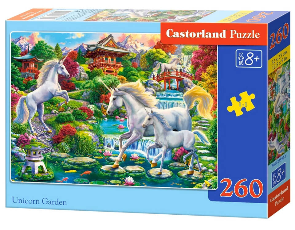 mamido Puzzle 260 Jednorožčí záhrada