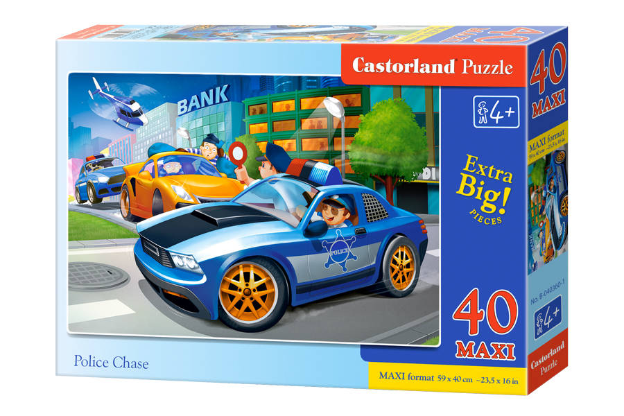 mamido Puzzle 40 dielikov MAXI Policajná naháňačka