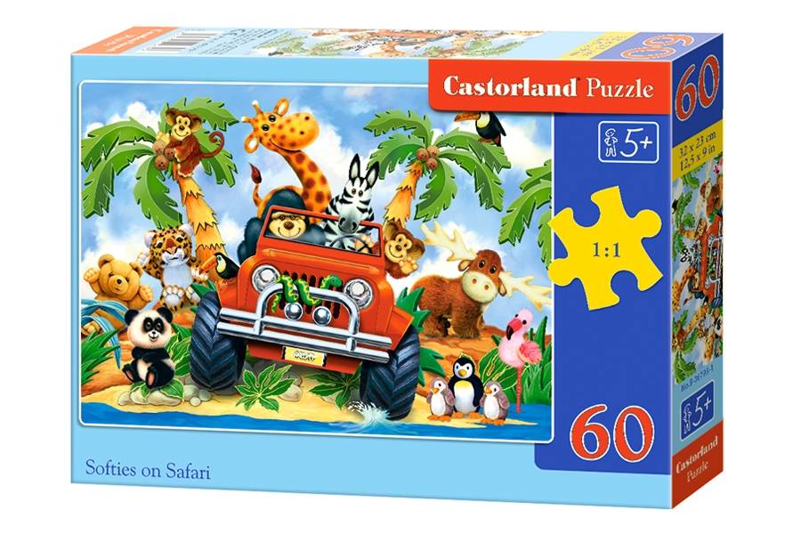 mamido Puzzle 60 dielikov Softies na Safari