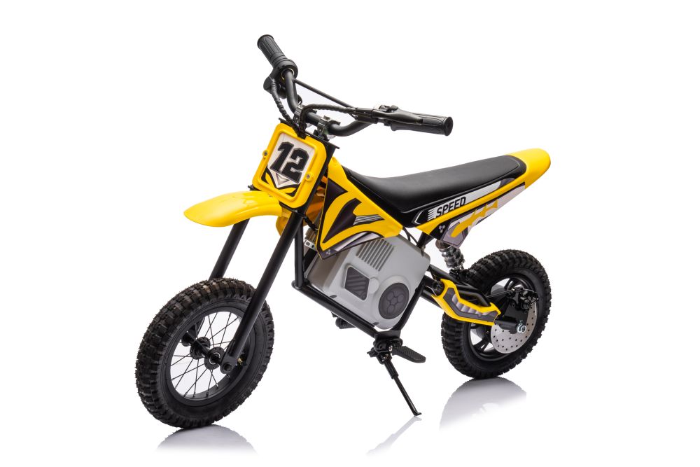 mamido Detská elektrická motorka Cross 350W 36V žltá
