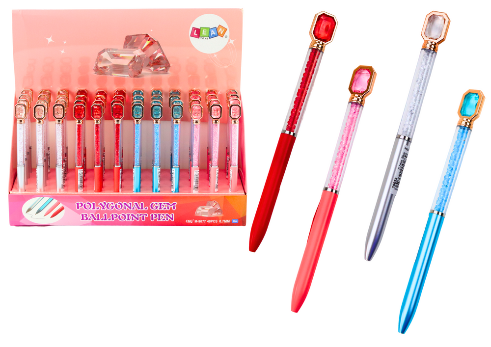 mamido  Propiska s kryštálmi modrý atrament 0,7 mm mix