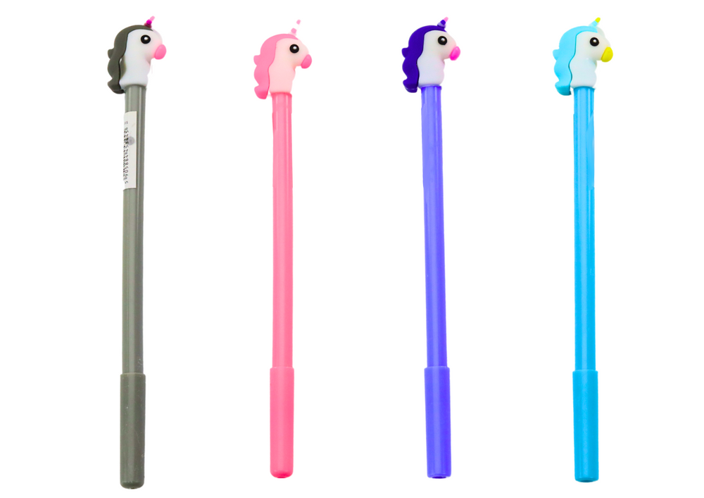 mamido  Propiska s hlavou jednorožca a uzáverom čierny atrament 0,5 mm mix