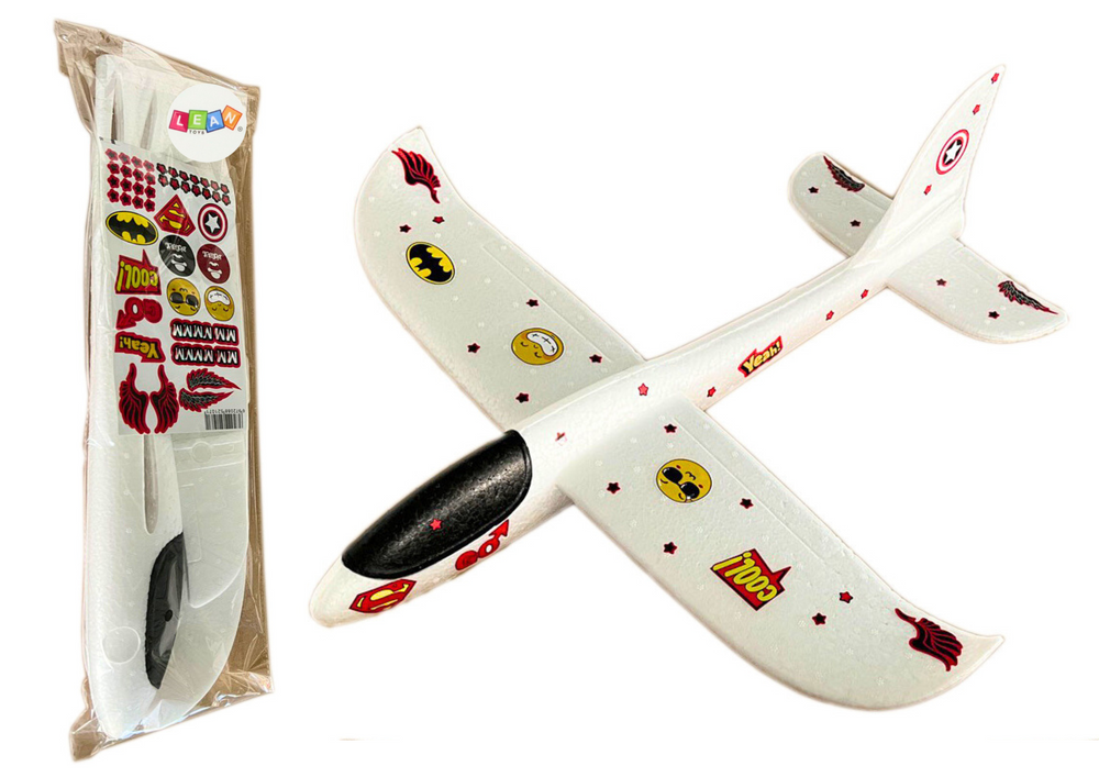 Polystyrénový penový klzák 48 cm biely