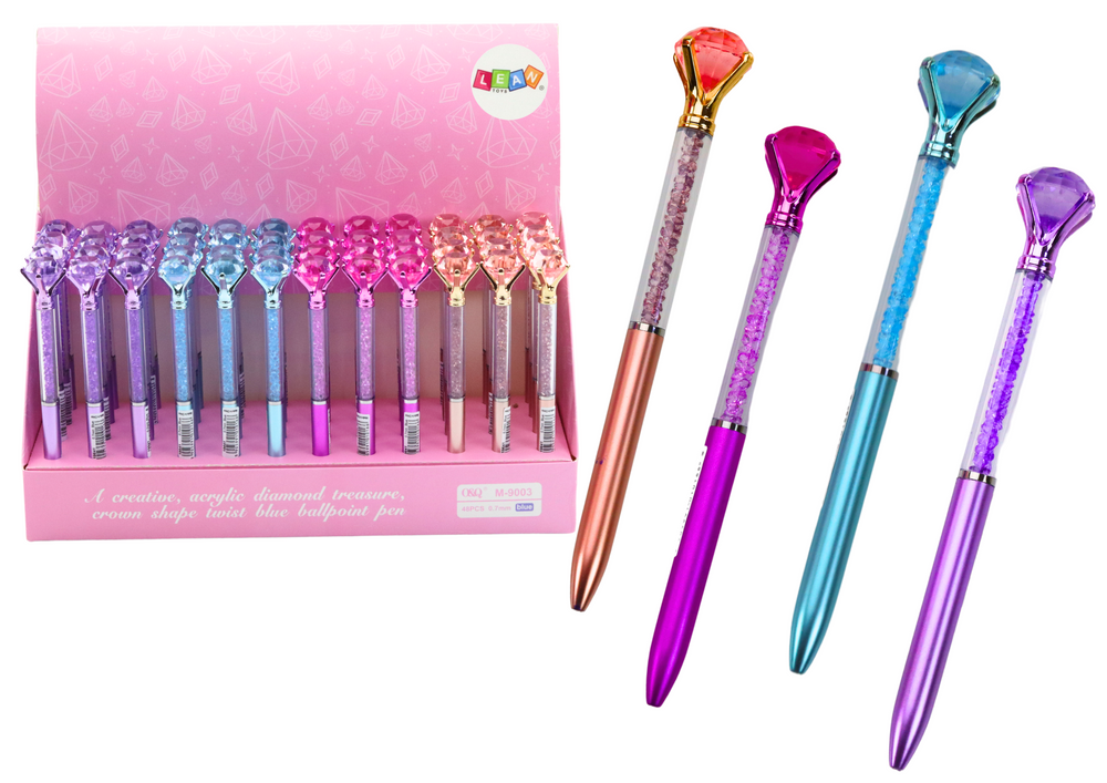 mamido  Propiska s diamantom modrý atrament 0,7 mm mix