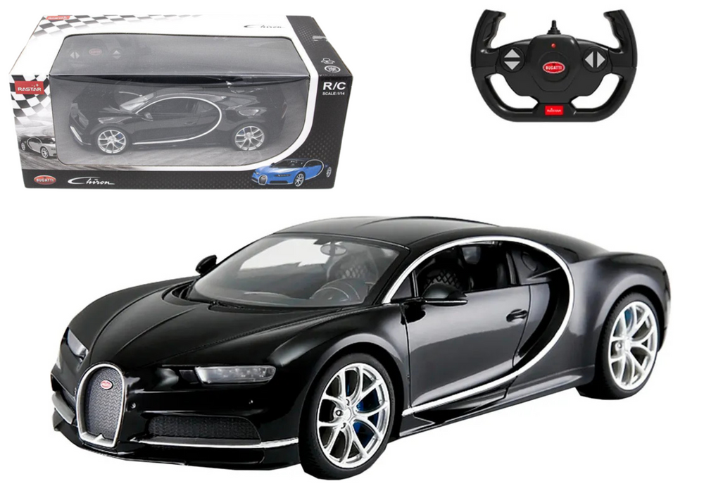 mamido Autíčko Bugatti Chiron na diaľkové ovládanie RC 1:14 čierne