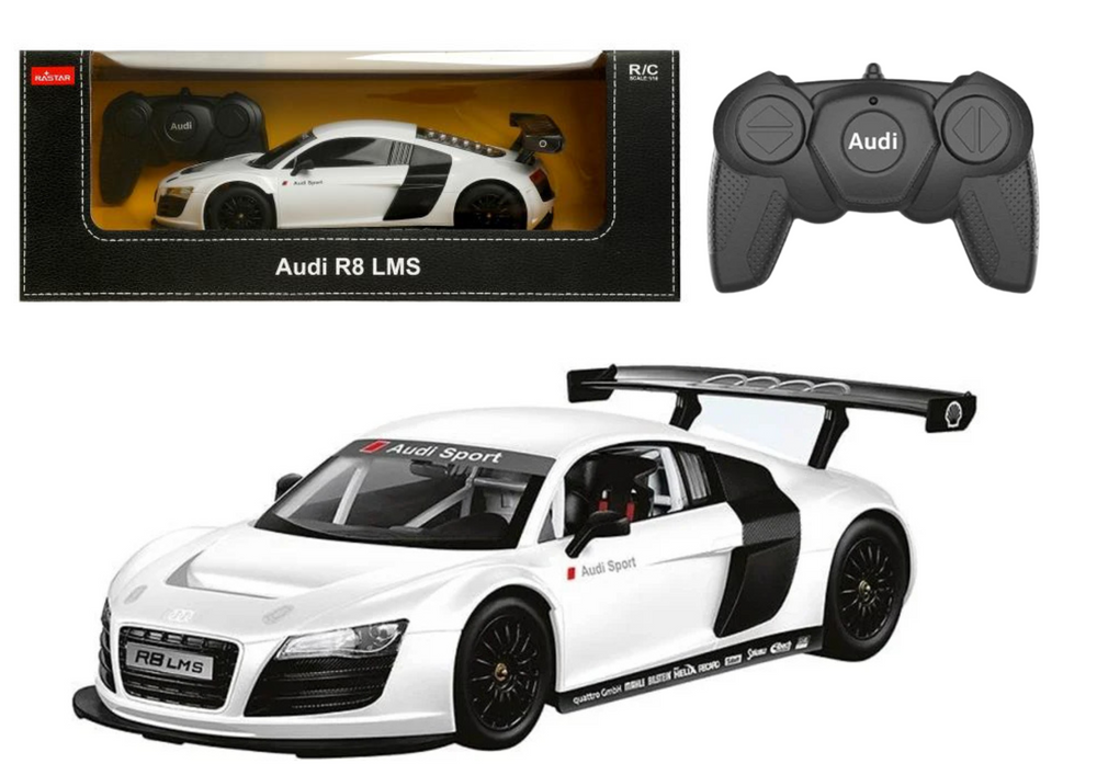 mamido Športové autíčko Audi R8 na diaľkové ovládanie RC 1:18 biele