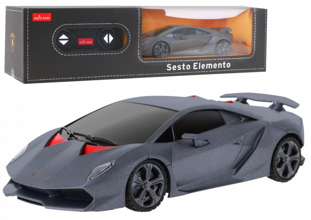Športové autíčko Lamborghini Sesto Elemento na diaľkové ovládanie RC 1:24 sivé