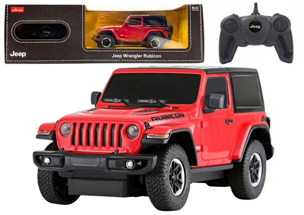 mamido Terénne autíčko JEEP Wrangler JL Rubicon na diaľkové ovládanie RC 1:24 červené