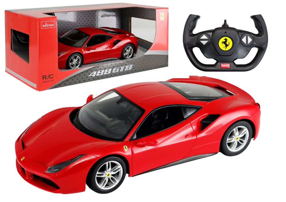 RASTAR  Auto na diaľkové ovládanie RC Ferrari 488 GTB 1:14 Rastar červené