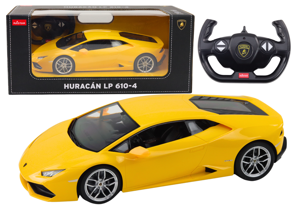 Auto na diaľkové ovládanie R/C Lamborghini Huracan 1:14 Rastar žlté