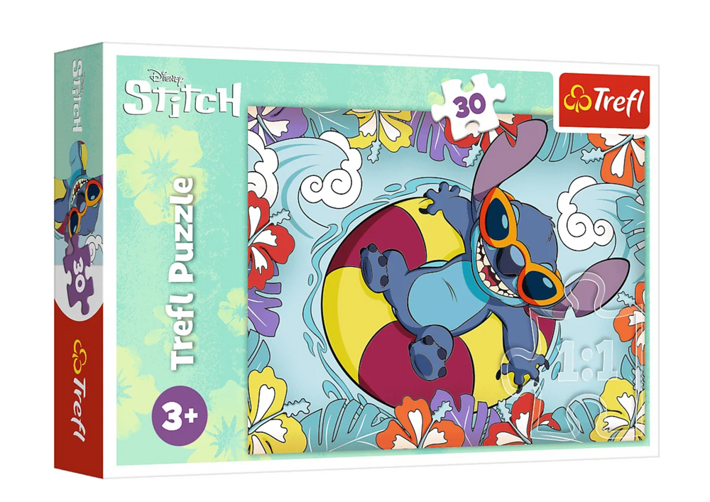 TREFL Puzzle Lilo a Stitch na dovolenke 30 dielikov Trefl