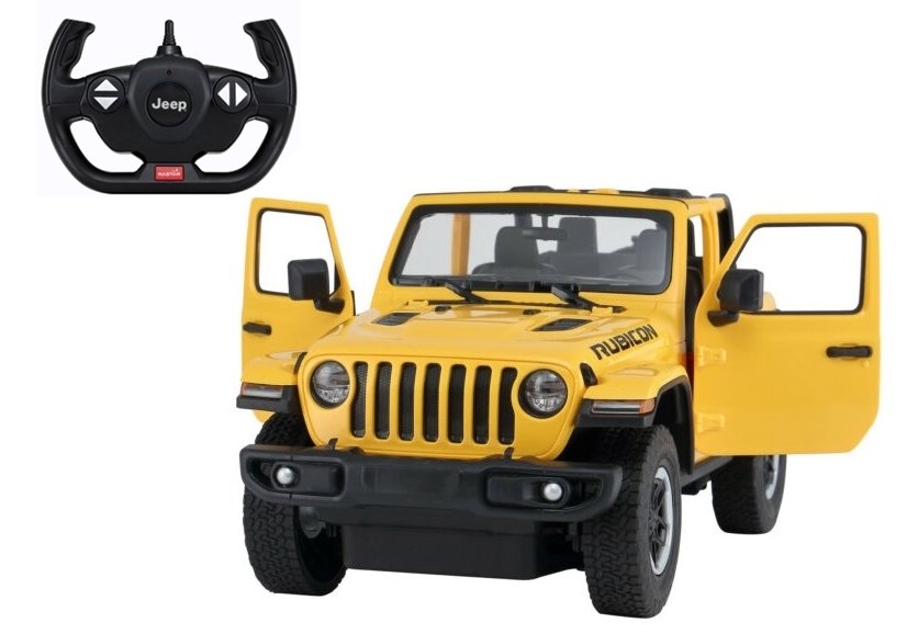 RASTAR Auto na diaľkové ovládanie RC Jeep Wrangler Rubicon 1:14 Rastar žlté