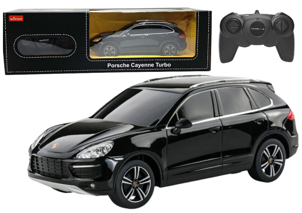 Auto na diaľkové ovládanie R/C Porsche Cayenne Turbo 1:24 Rastar čierne