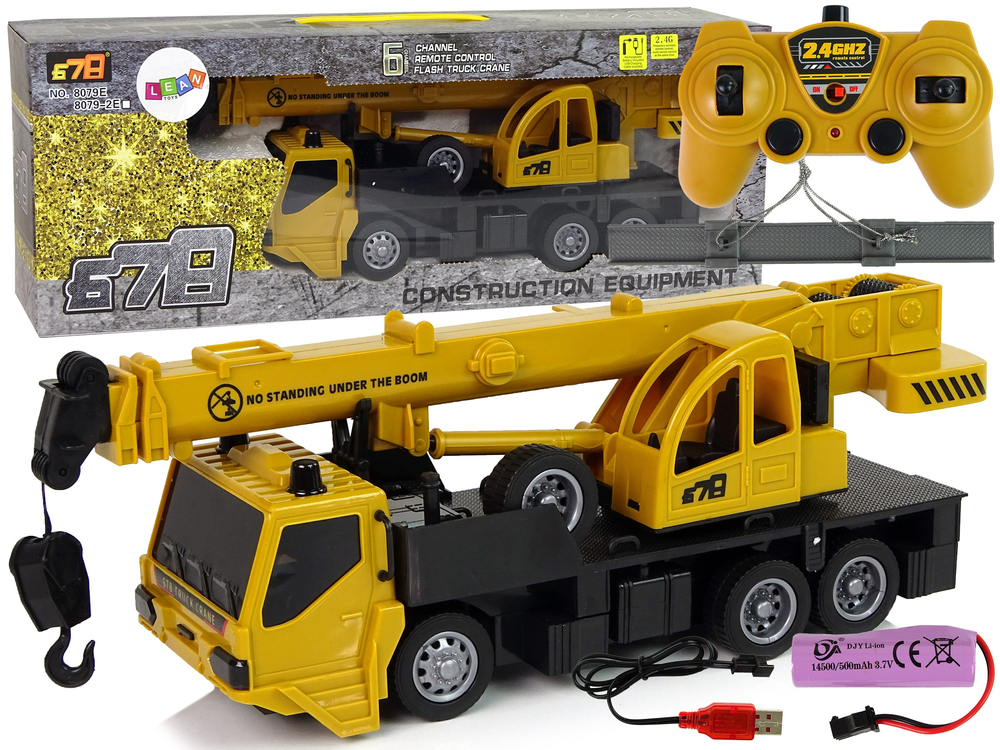 mamido Autožeriav na diaľkové ovládanie RC s výsuvným hákom žltý