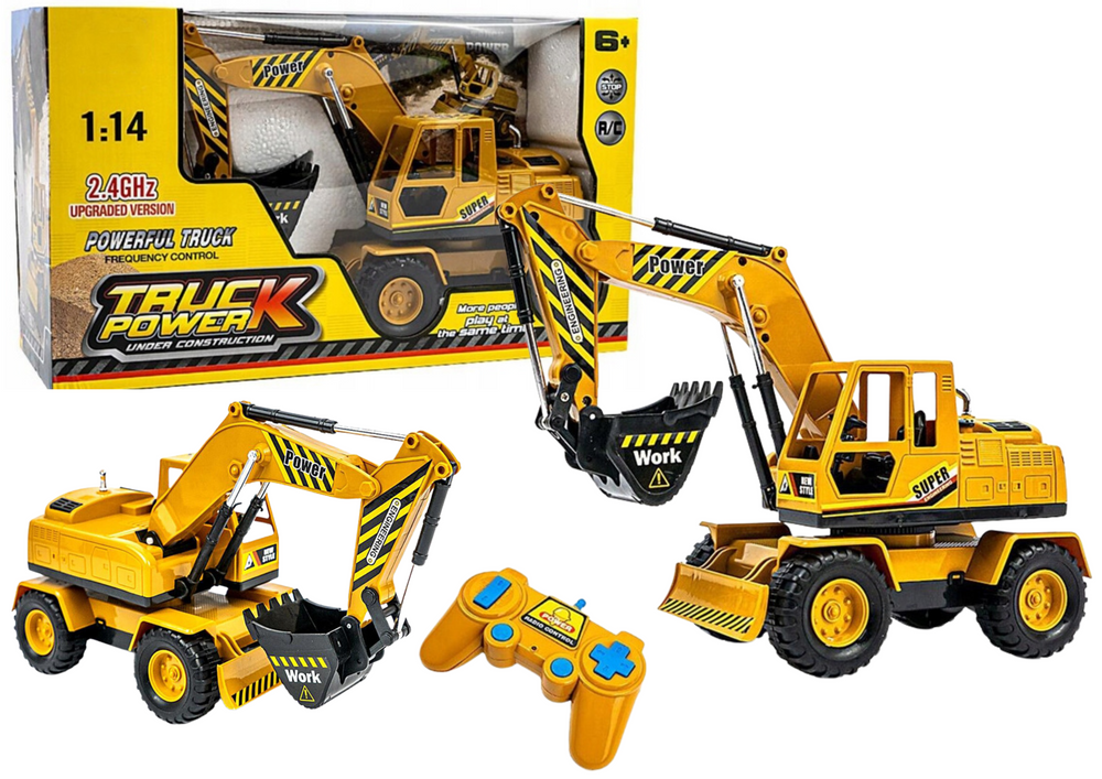 Bager na diaľkové ovládanie R/C 1:14 buldozér žltý