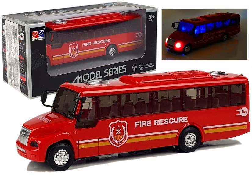mamido Hasičský autobusu s efektmi červený