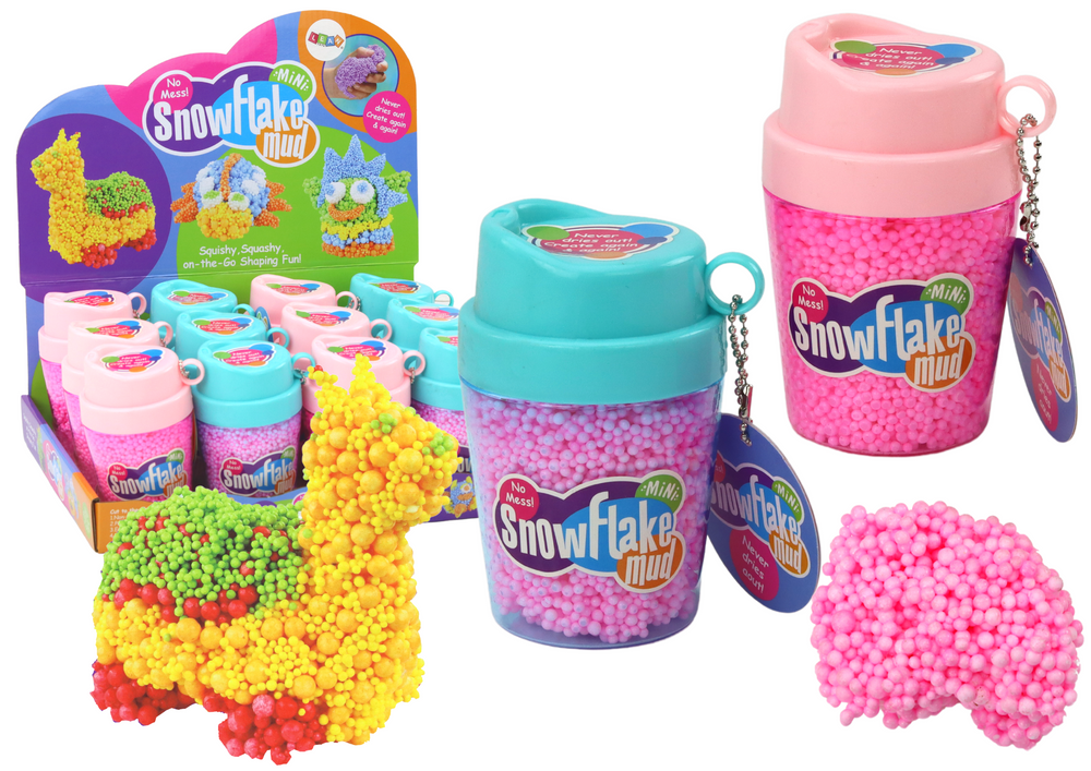mamido Squishy polystyrénové guličky v tégliku ružové