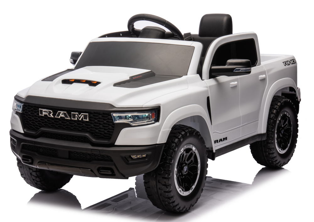 Detské elektrické autíčko Dodge Ram biele