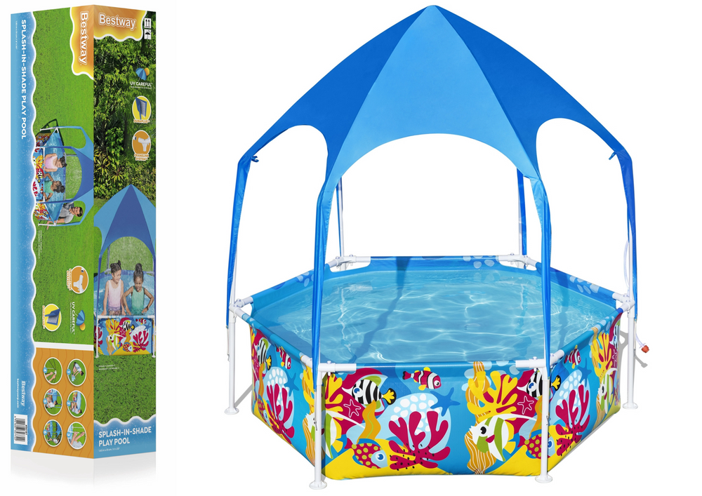 Záhradný bazén s rámom a strieškou 183 cm x 51 cm Bestway 5618T
