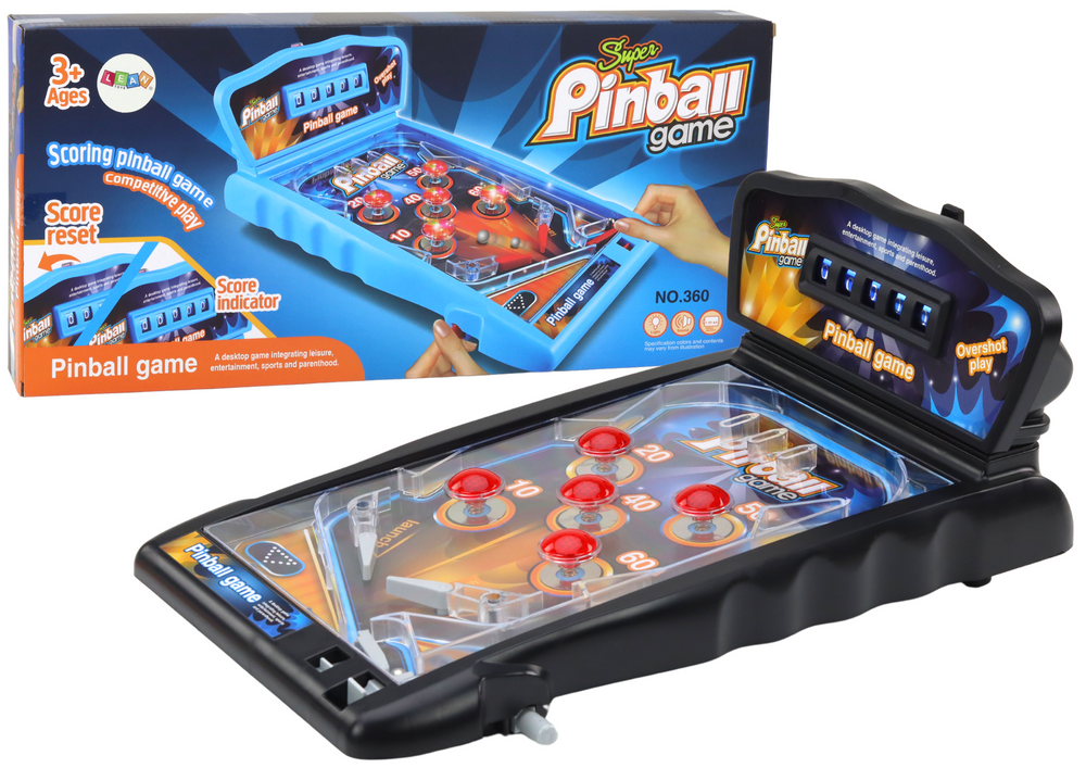 mamido Guľôčková hra Pinball so svetlami a zvukmi s výsledkovou tabuľkou