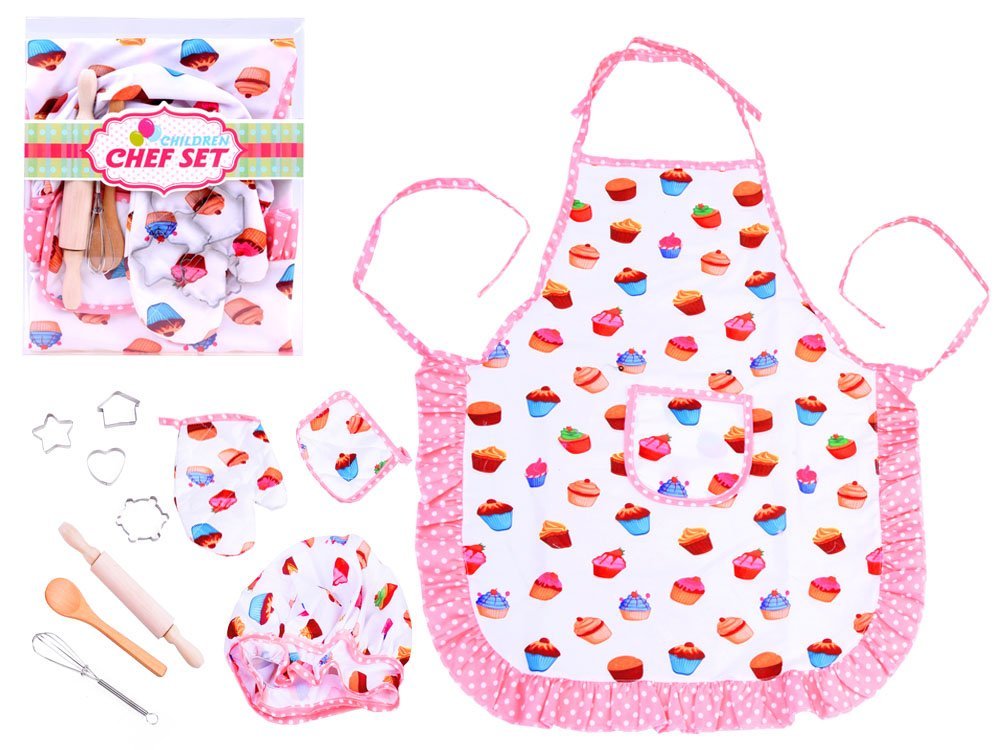 Kuchynská zástera + kuchárska čiapka set