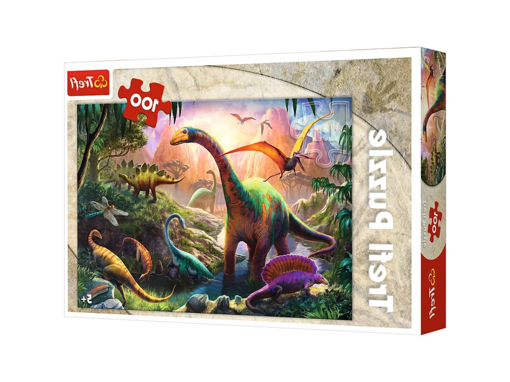 mamido  Puzzle Svet dinosaurov 100 dielikov Trefl 16277