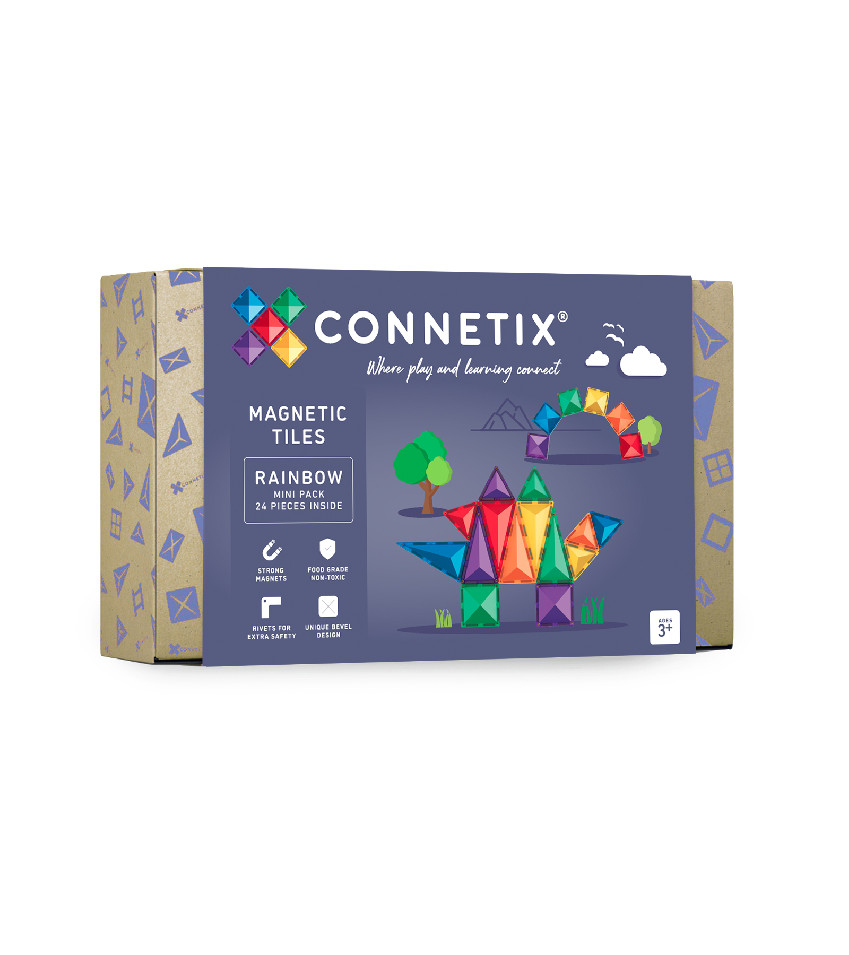 Connetix Connetix Tiles - Magnetická Stavebnica Dúhová Mini 24 ks