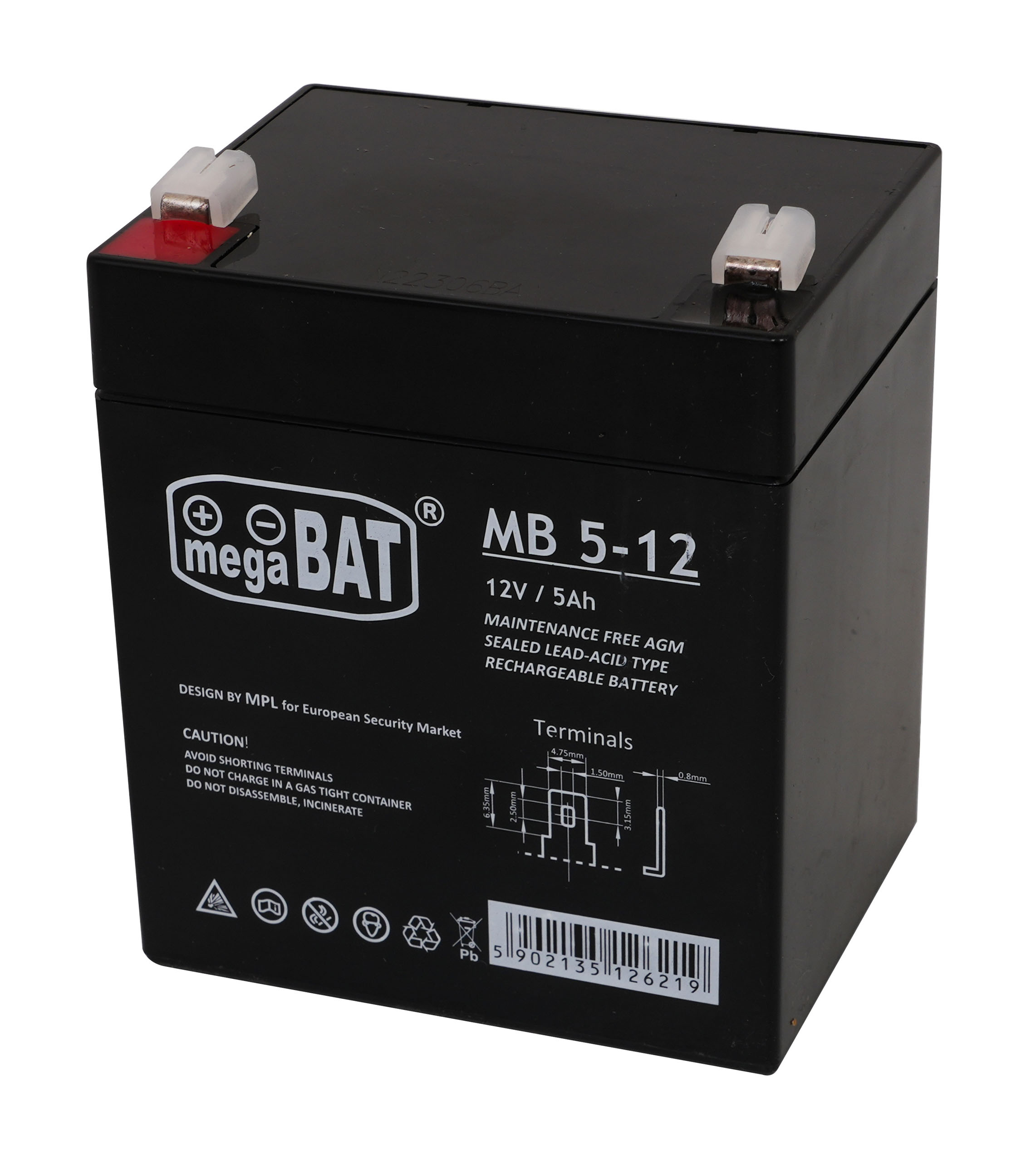 mamido Gélová batéria 12V 5Ah
