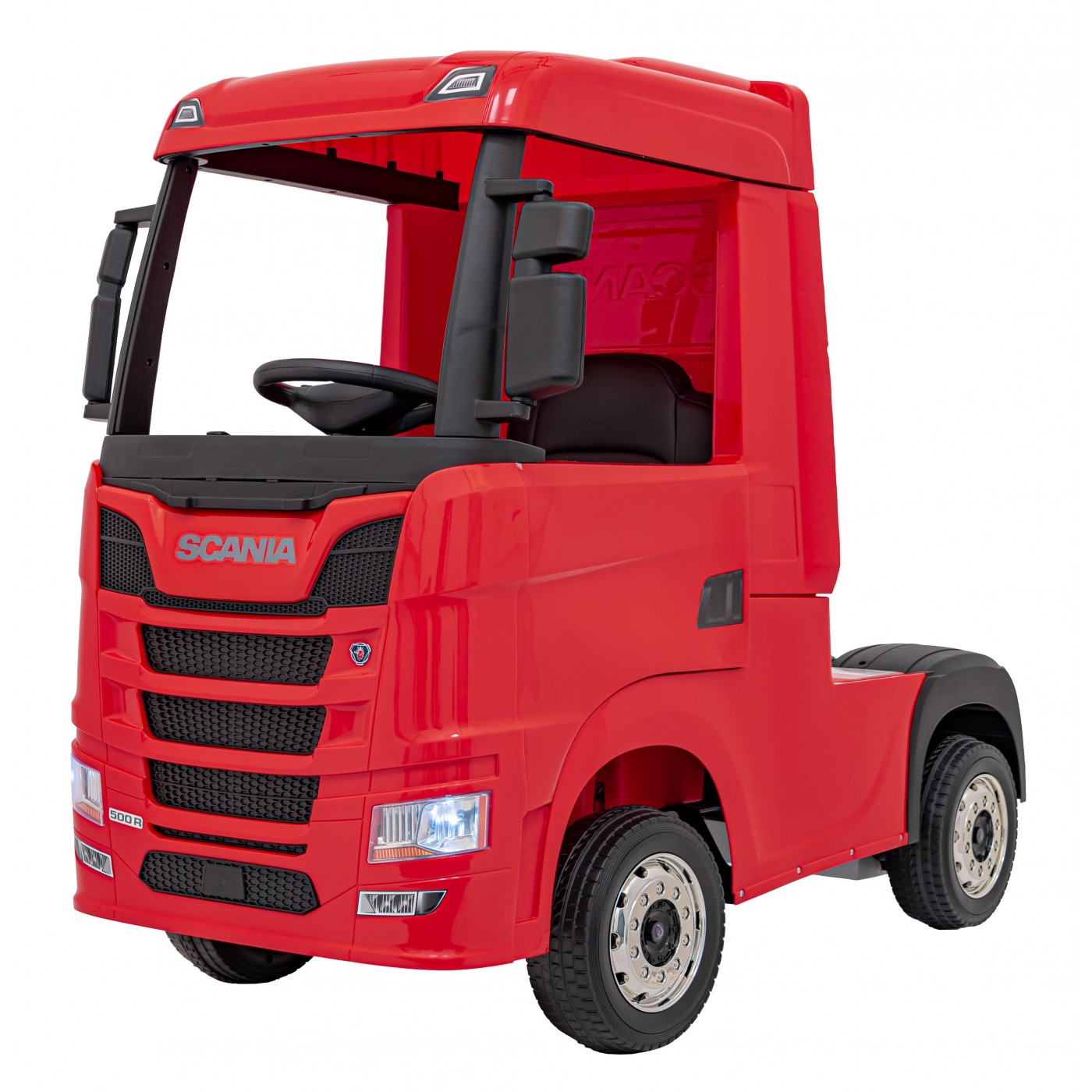 mamido Elektrický kamión Scania R-SÉRIA 4x4 červený