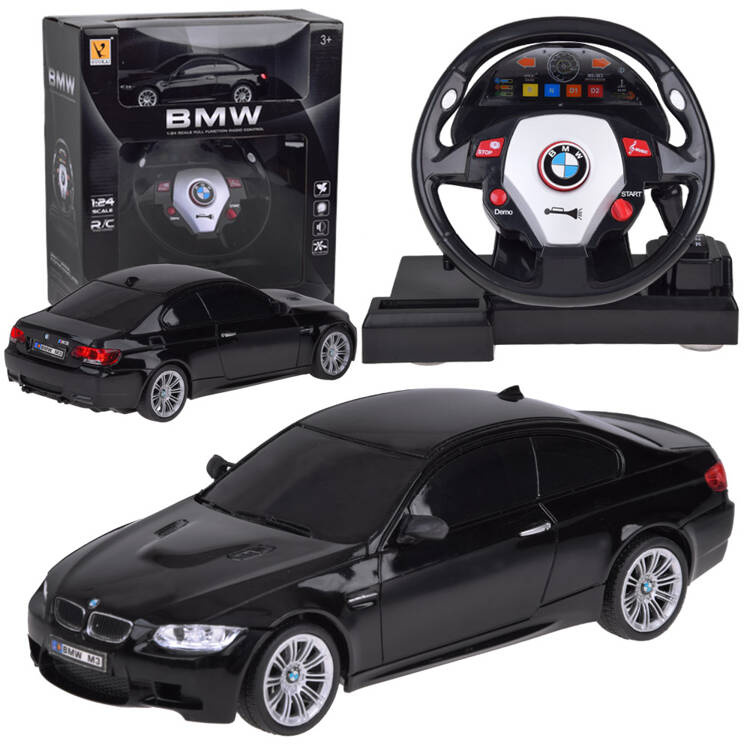 mamido Športové autíčko BMW na diaľkové ovládanie 1:24 s volantom čiernej