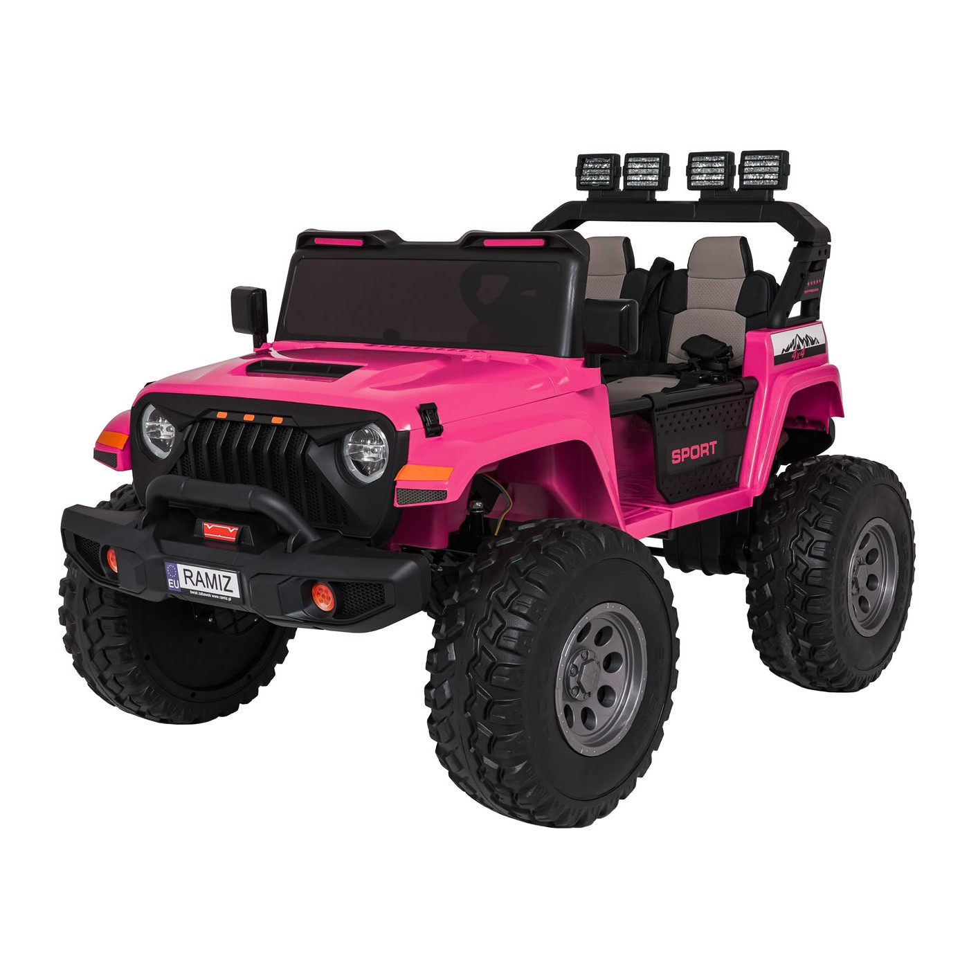 mamido Elektrické autíčko Extreme Sport 4x4 s premenlivou veľkosťou ružové