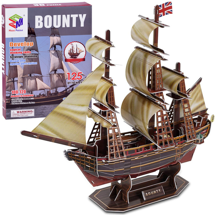 mamido 3D puzzle loď Bounty námorná loď 125 dielikov ZA2599
