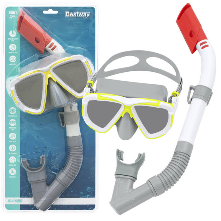 mamido Bestway Set na šnorchlovanie Maska so šnorchlom na plávanie 14+ 24053