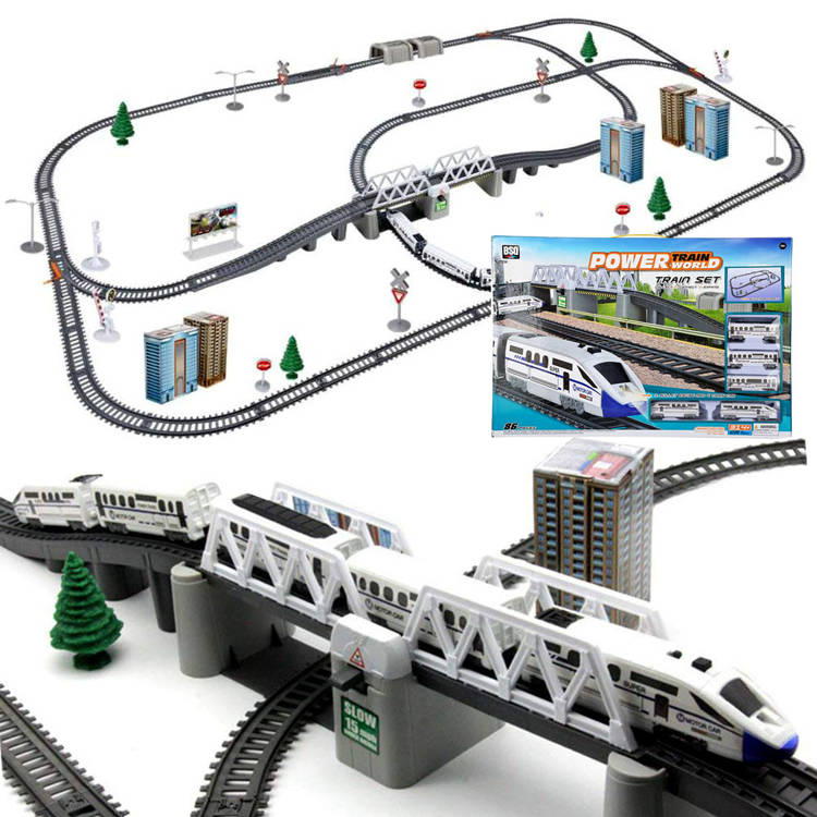 mamido Dlhá moderná elektrická vláčikodráha 914 cm RC0464