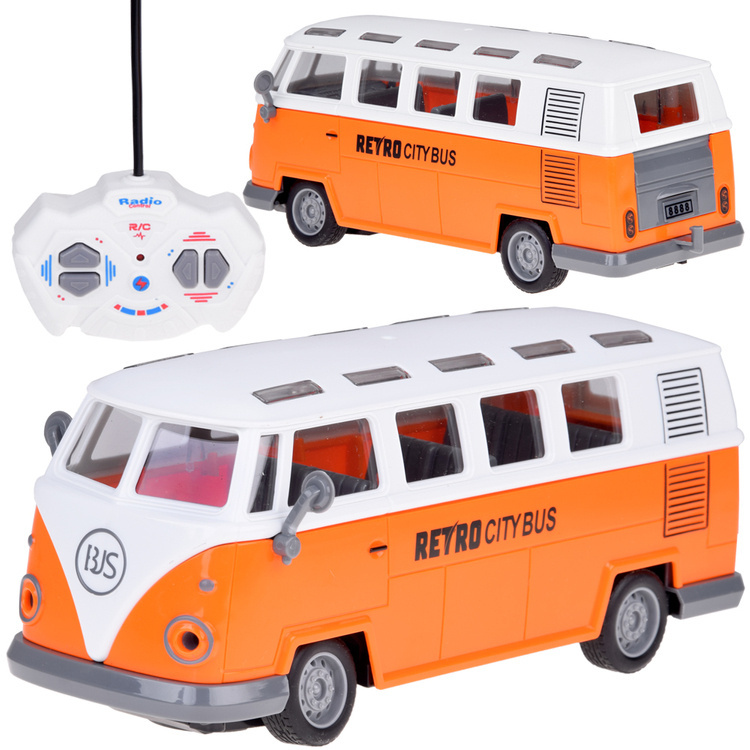 mamido Osvetlený autobus RETRO CITY BUS ovládaný diaľkovým ovládačom RC0677