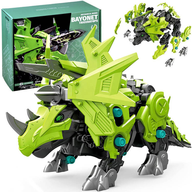 mamido Pohyblivý model na zostavenie mechanický Triceratops robot ZA4371