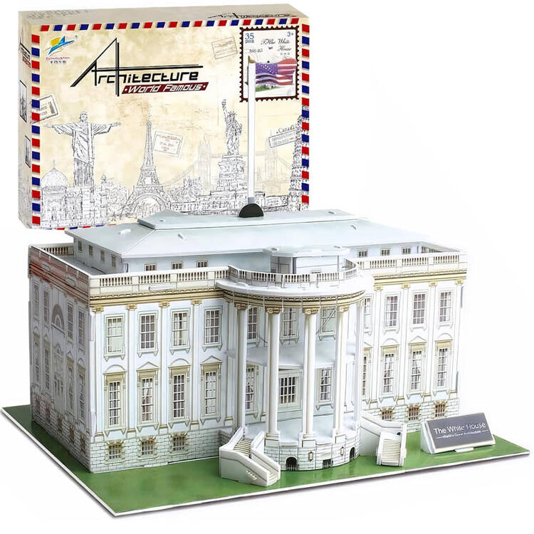 mamido Priestorové 3D puzzle BIELÝ DOM stavby ZA2529