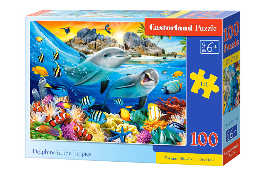 mamido Puzzle 100 dielikov Delfíny v trópoch