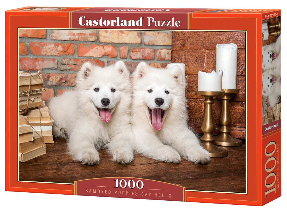 mamido Puzzle 1000 dielikov Samojedia šteňatá Say Hello C-105137