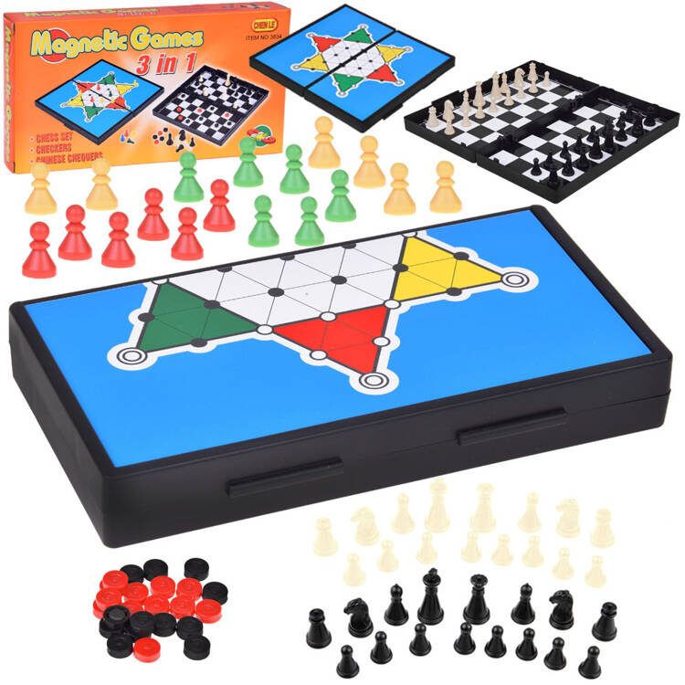 mamido Sada hier 3v1 šach dáma človeče MAGNETICKÉ strategické GR0676