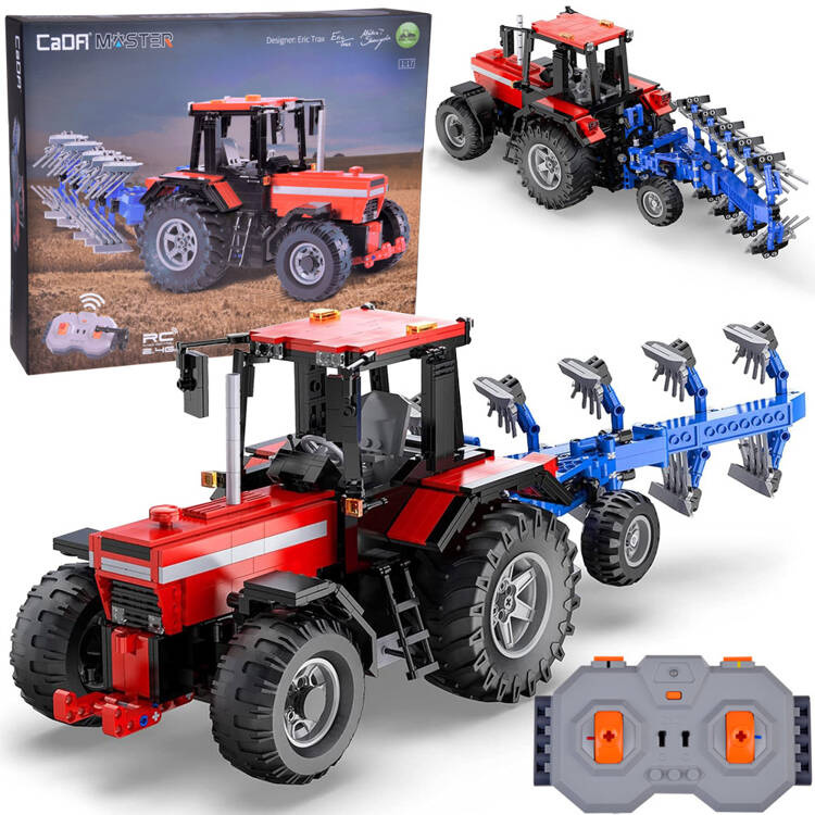 mamido Veľká sada kociek 1675 dielov 1:17 Elektrický traktor + pluh Diaľkovo ovládaný ZA5251