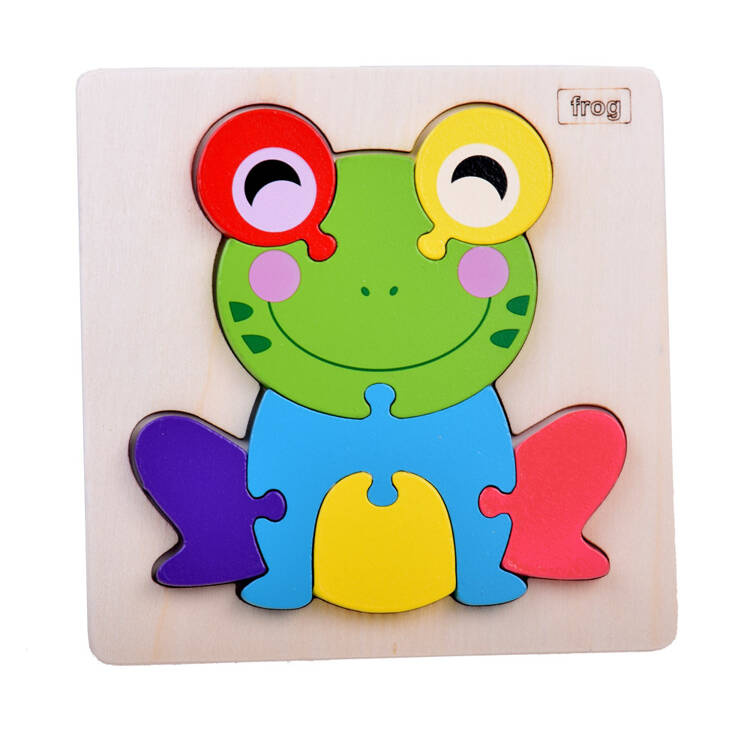 mamido Žabka Drevené puzzle Edukatívna skladačka pre deti ZA5371