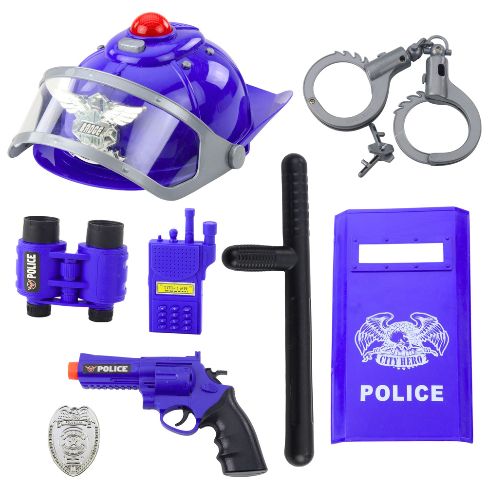 mamido Policajná sada pre deti Prilba Pištole Putá 9 prvkov